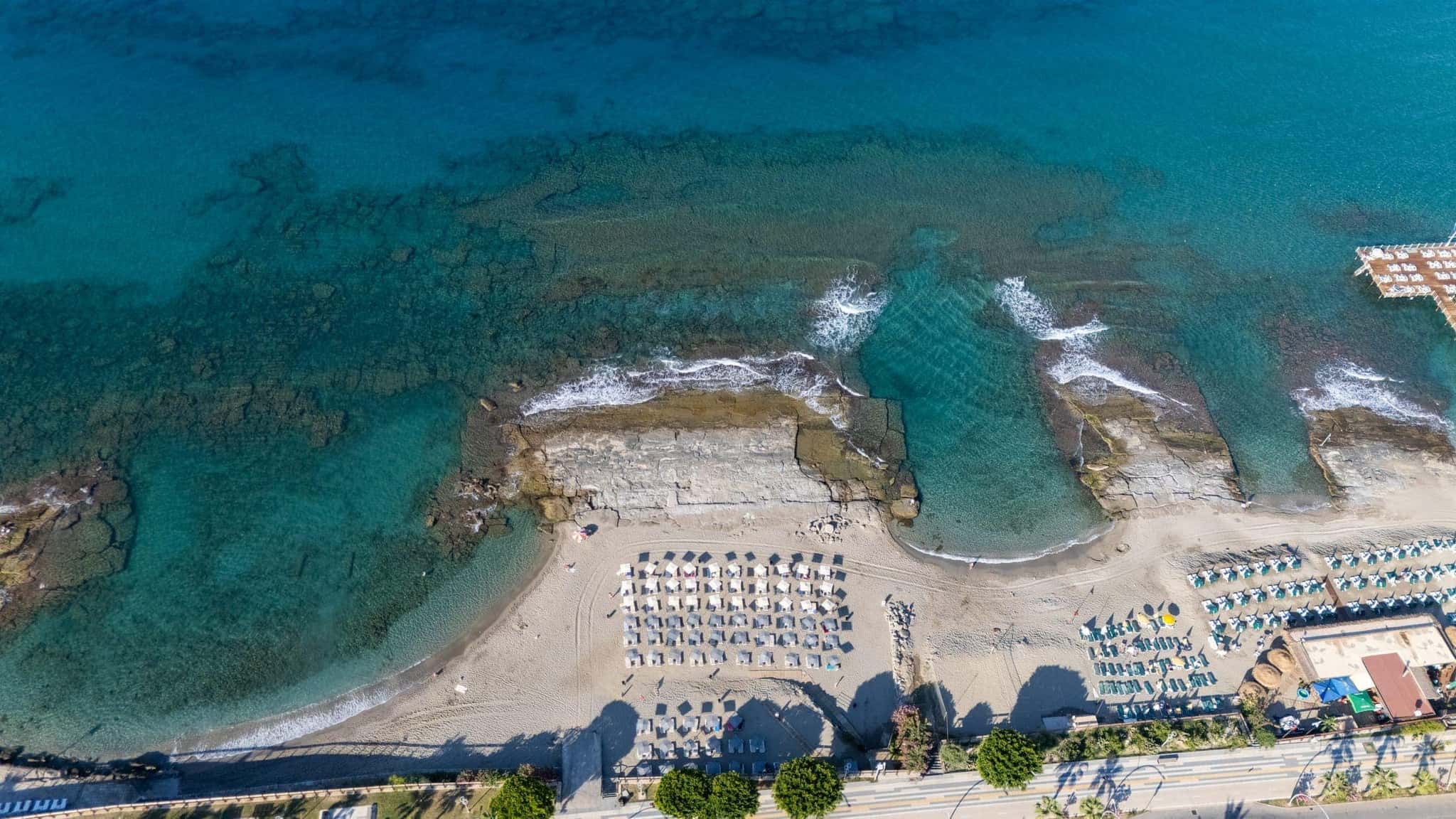 Sarıtaş Hotel Alanya Tosmur aerial view — 4-star all-inclusive seafront hotel